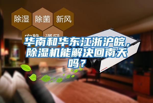 华南和华东江浙沪皖，除湿机能解决回南天吗？