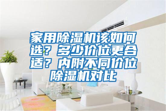 家用除湿机该如何选？多少价位更合适？内附不同价位除湿机对比