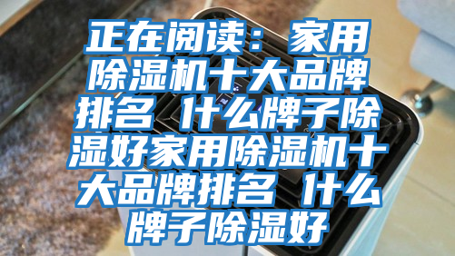 正在阅读：家用除湿机十大品牌排名 什么牌子除湿好家用除湿机十大品牌排名 什么牌子除湿好