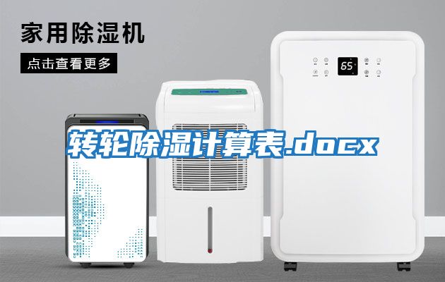 转轮除湿计算表.docx